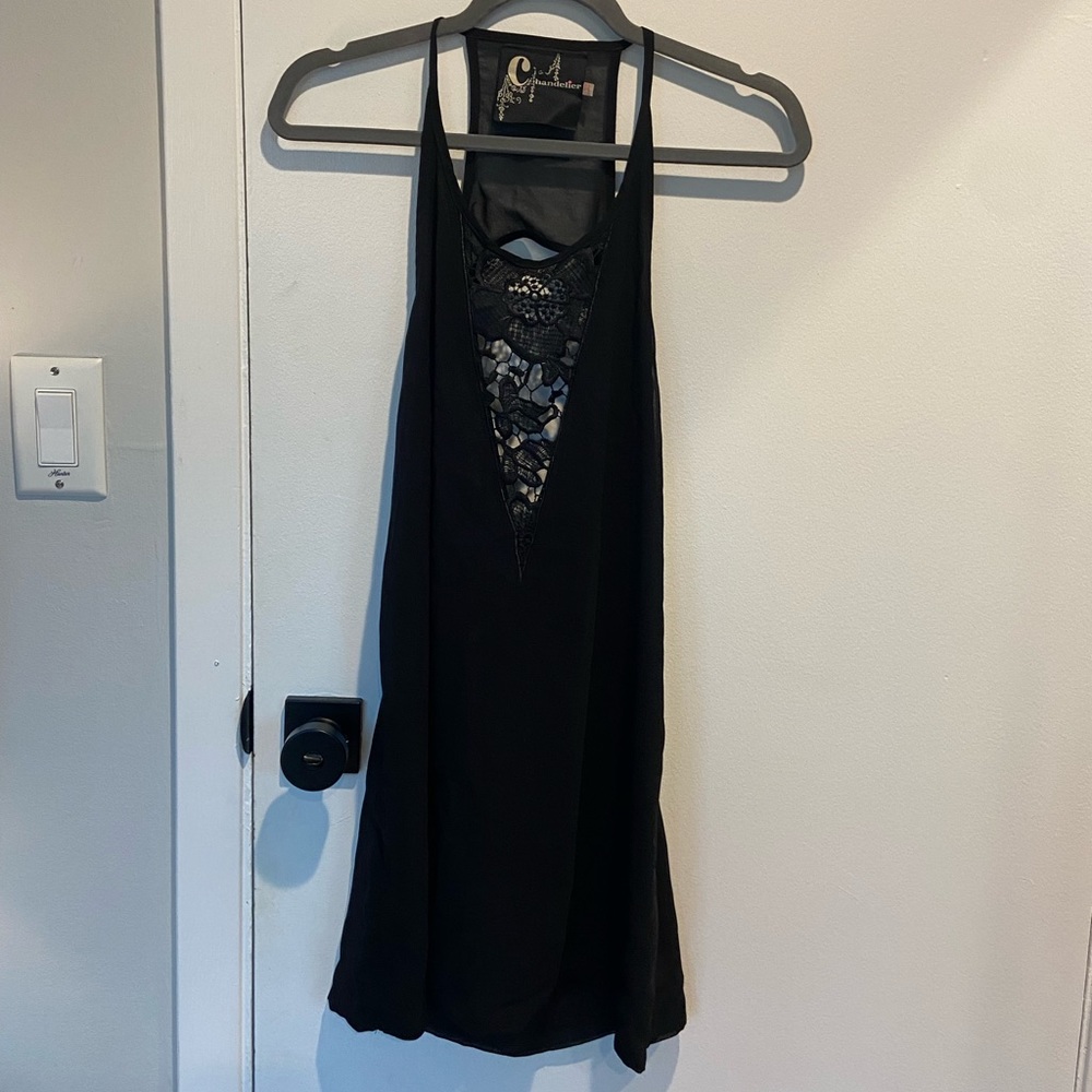 Chandelier black dress